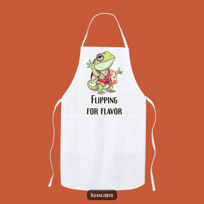 Funny Iguana Handstand Apron: Cook with Playful Energy and Humor