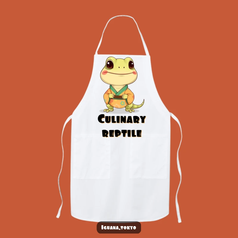 Funny Iguana Kimono Apron: Stylish Chef Reptile, Perfect Funny Gift