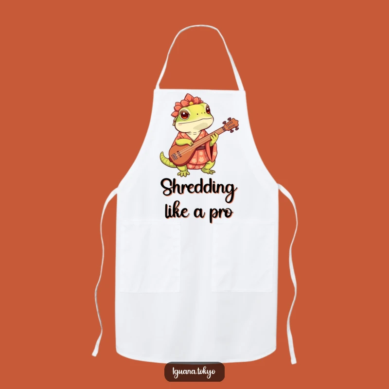 Funny Iguana Shamisen Apron: Cook and Laugh with This Musical Kitchen Gem