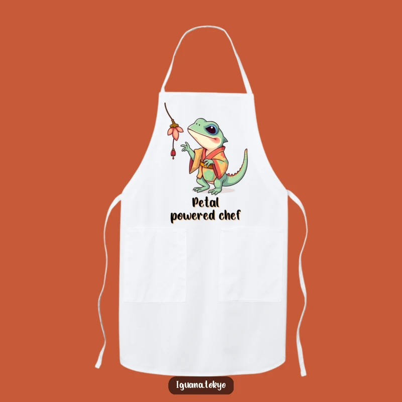Funny Iguana Flower Batting Apron: Kitchen Playfulness, Practical Funny Gift