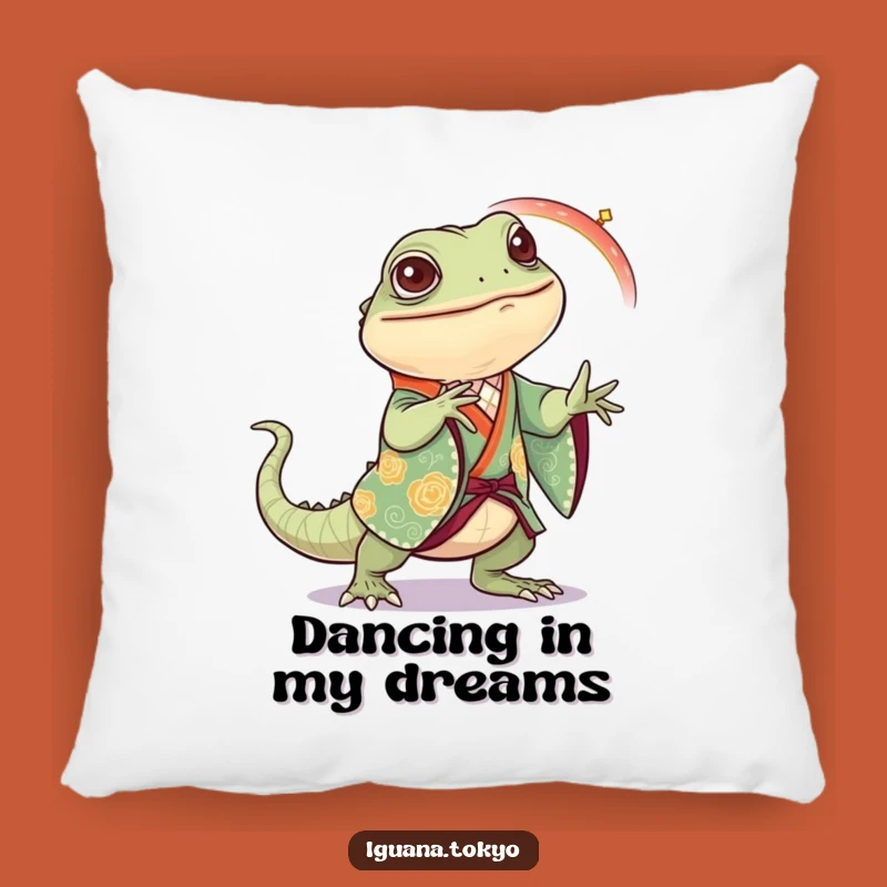 Funny Iguana Dance Pillow: Cozy Celebration, Soft Funny Gift