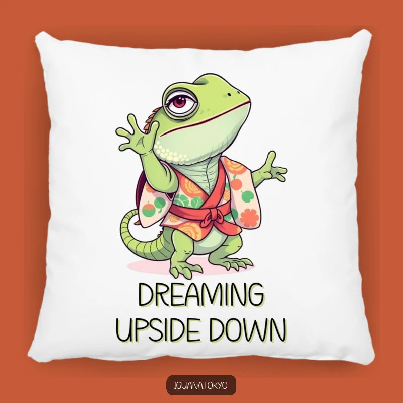 Funny Iguana Handstand Pillow: Cozy Comfort with Playful Acrobatics