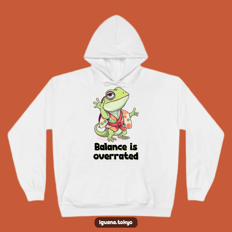 Funny Iguana Handstand Hoodie: Cozy Fun with Playful Acrobatics