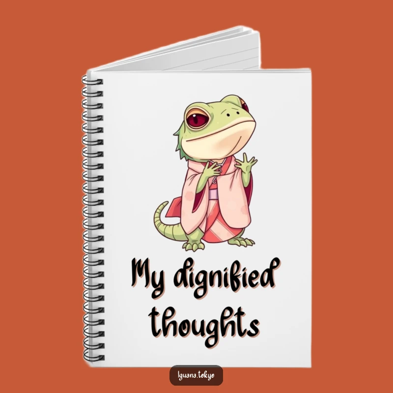 Funny Iguana Bowing Notebook: Jot Down Notes with Elegant Humor