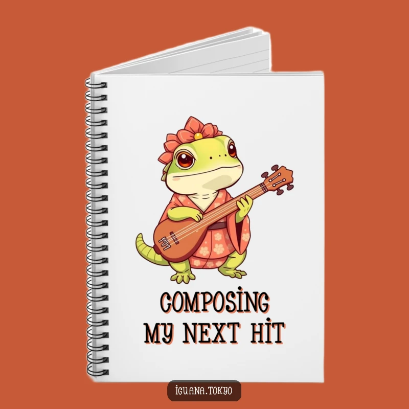 Funny Iguana Shamisen Notebook: Jot Down Ideas with Musical Merriment