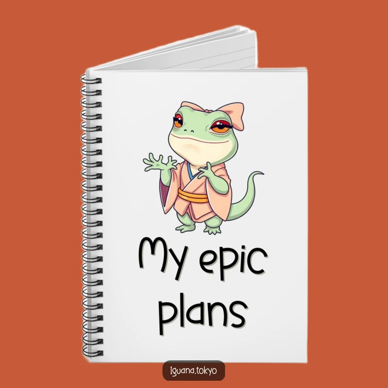 Funny Petite Iguana Bow Notebook: Jot Down Ideas with Dramatic Flair