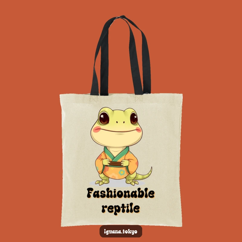 Funny Iguana Kimono Tote Bag: Stylish Carry-All, Perfect Funny Gift