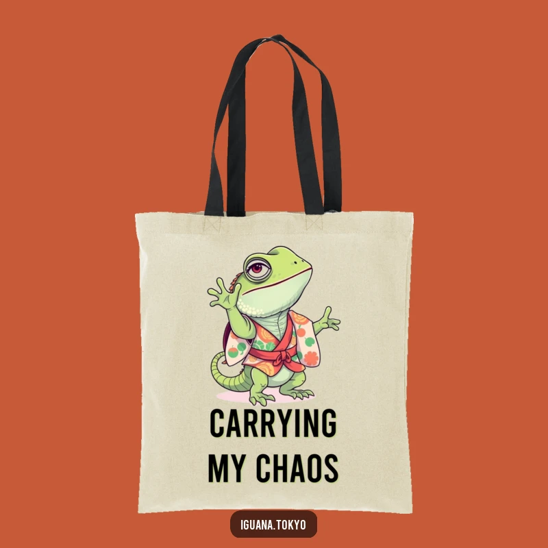 Funny Iguana Handstand Tote Bag: Carry Your Fun and Laughter